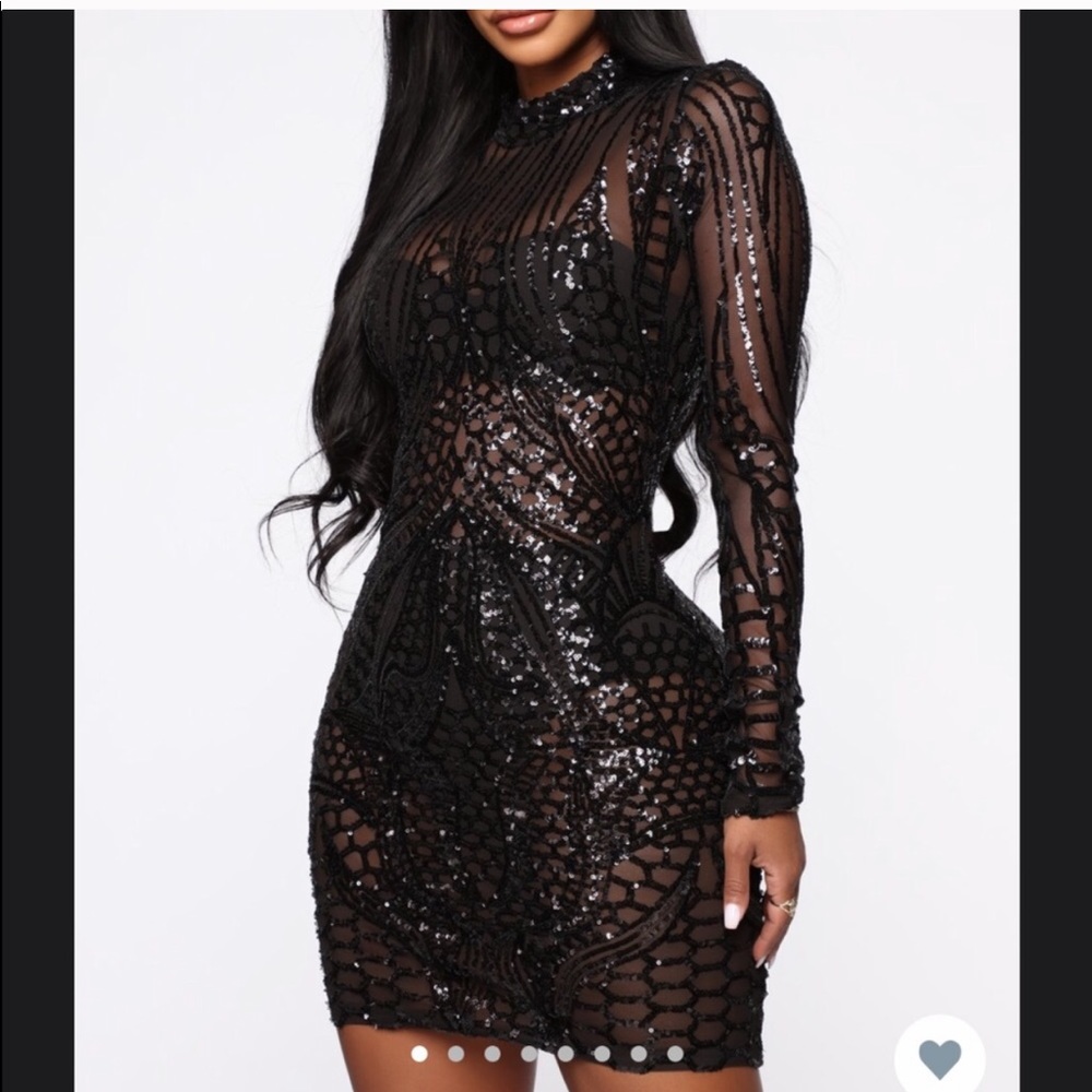Sheer Sequin Dress